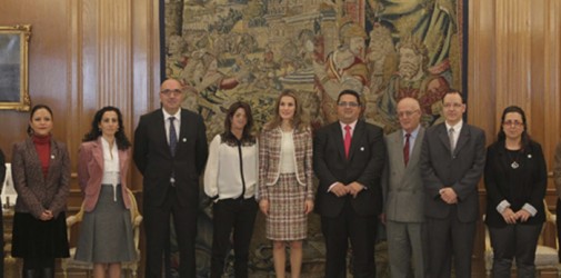 La Princesa Letizia recibe a la ibense Fide Mirón